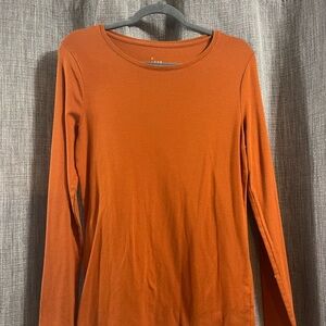 a new day Women's Rust Long Sleeve Top